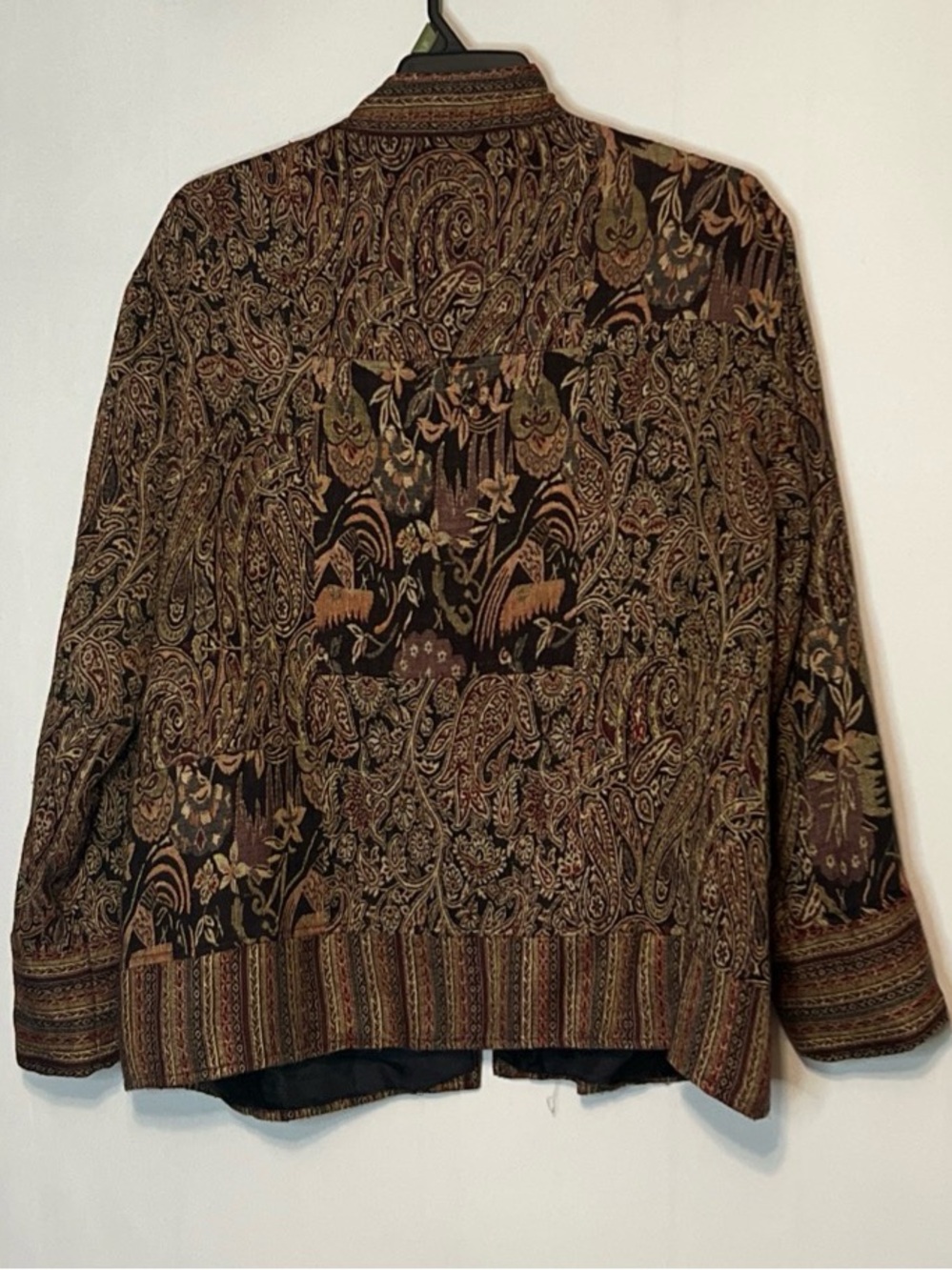 VTG White Stag Tapestry Jacket Paisley Pattern Toggle Closures Boho Size XL - Picture 2 of 6